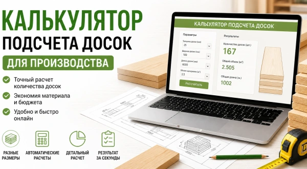 Калькулятор подсчета досок